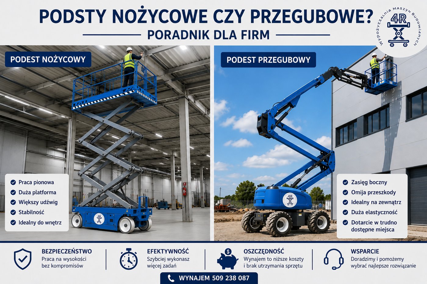 Podesty nożycowe czy przegubowe? Poradnik dla firm