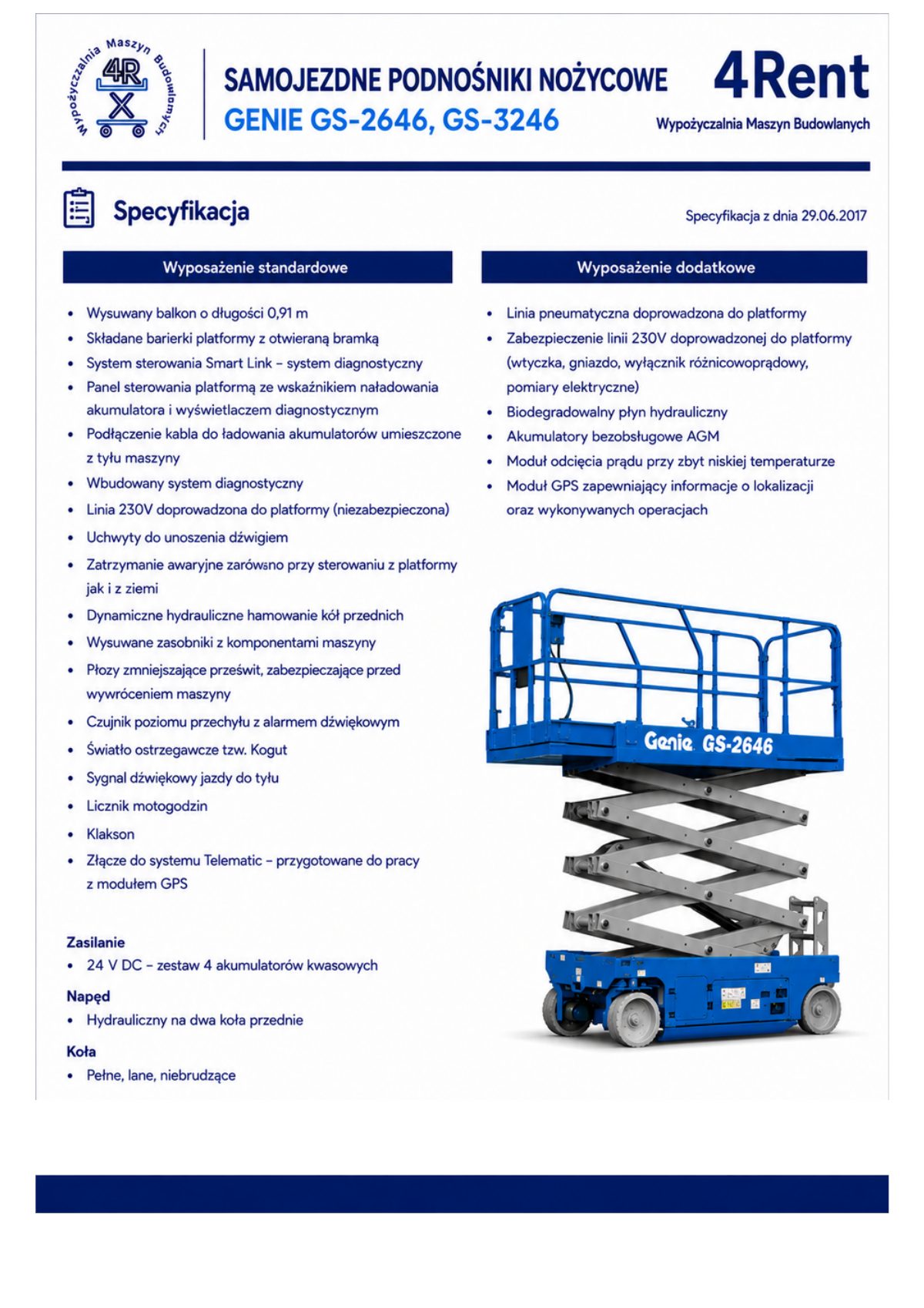 Genie GS-2646 / GS-3246, specyfikacja, strona 2