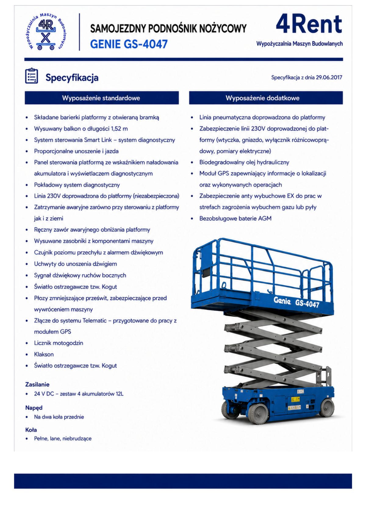 Genie GS-4047, specyfikacja, strona 2
