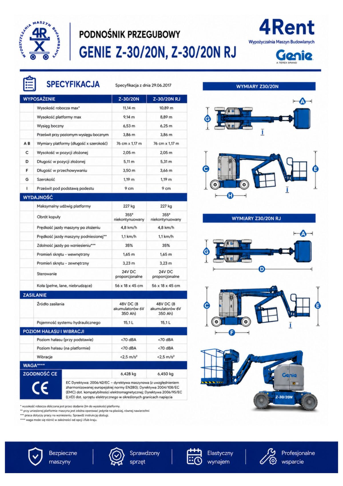 Genie Z-30/20N, specyfikacja, strona 1
