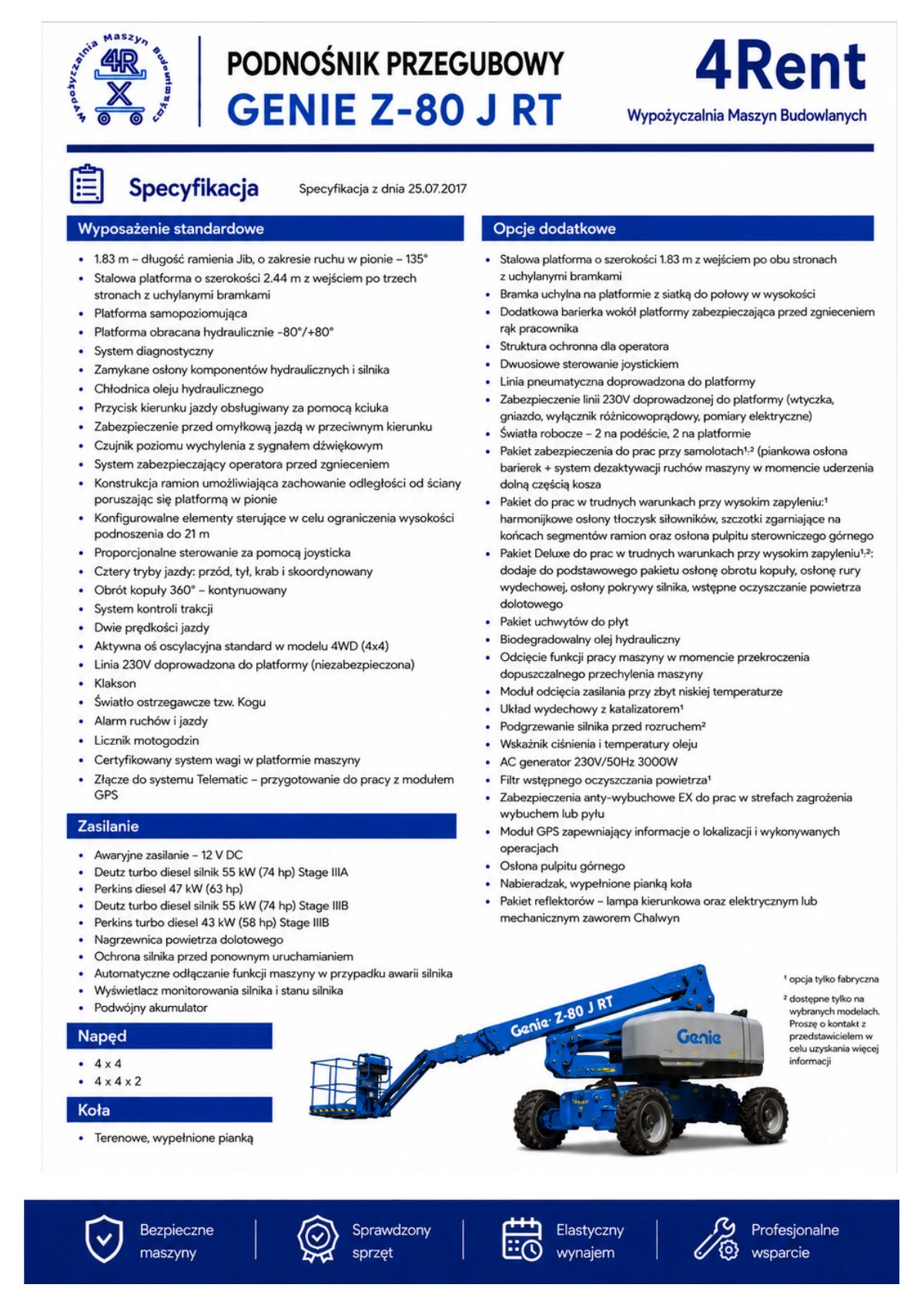 Genie Z-80J RT, specyfikacja, strona 2